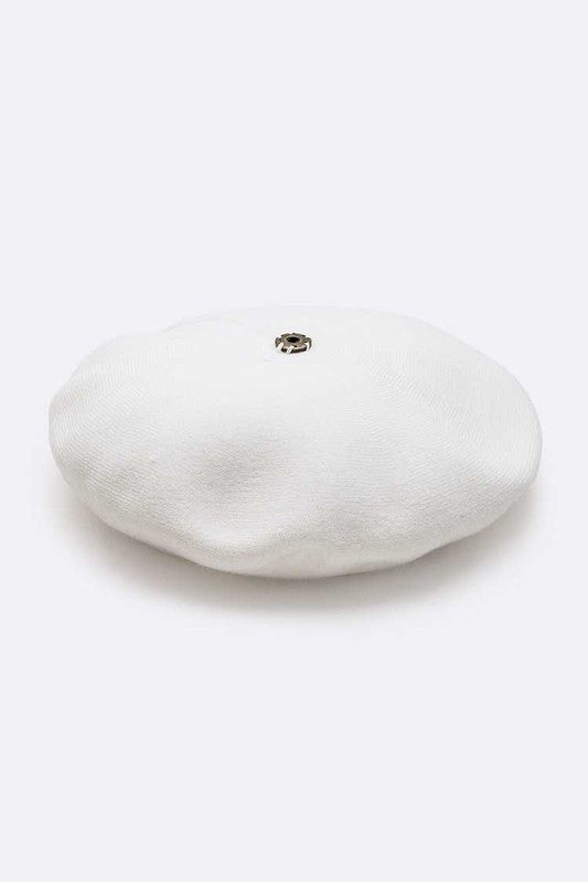 Genuine Fur Pom Cashmere Beret Simmer & Fay   