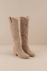 Samara Embroidery Western Knee High Boots Let's See Style CEDAR WOOD 6 