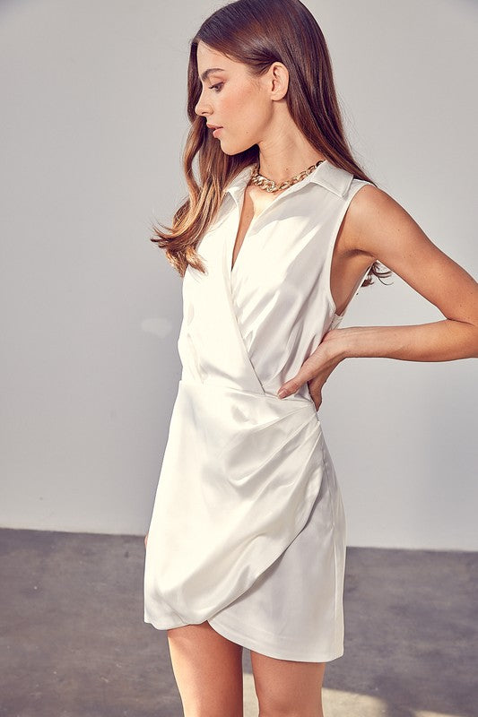 Collar Wrap Mini Dress Do + Be Collection   