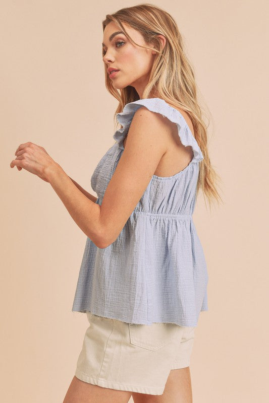 Trixie Sweetheart Ruffled Top Aemi + Co   