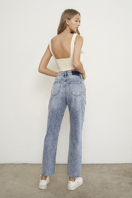 Slim Light Wash Boyfriend Jeans Insane Gene   