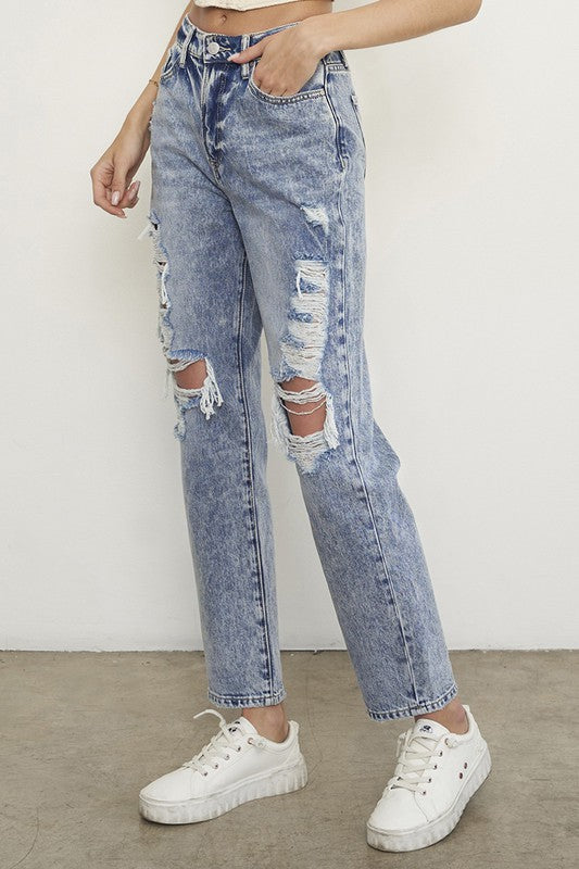 Slim Light Wash Boyfriend Jeans Insane Gene   