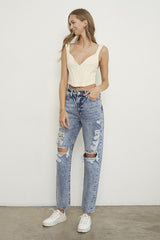 Slim Light Wash Boyfriend Jeans Insane Gene   