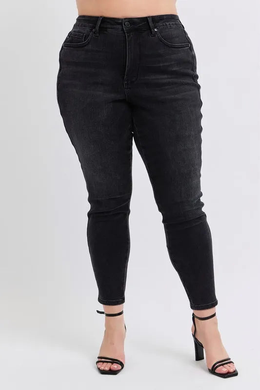Mid Rise Tummy Control Skinny Jeans Judy Blue