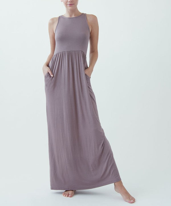 Bamboo Amy Maxi Dress Fabina MOCHA S 