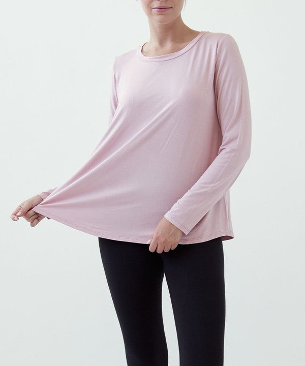 Bamboo Classic Long Sleeve Relaxed Top Fabina   