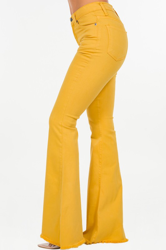 Bell Bottom Jean in Mustard Yellow GJG Denim   