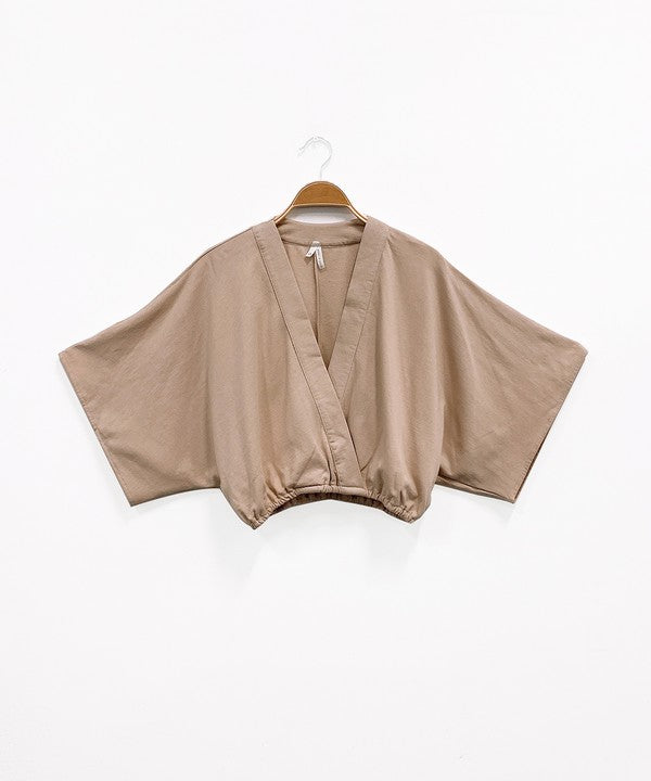 Hemp Kimono Crop Top Fabina   