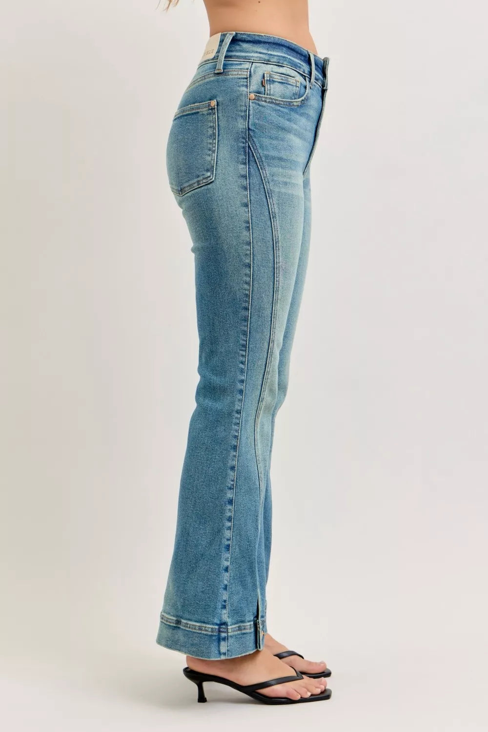 High Waist Vintage Wash Flare Jeans Judy Blue