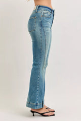 High Waist Vintage Wash Flare Jeans Judy Blue