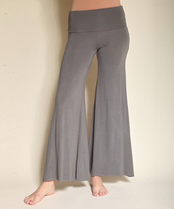 Bamboo Classic Palazzo Pants Fabina DULL GREY S 