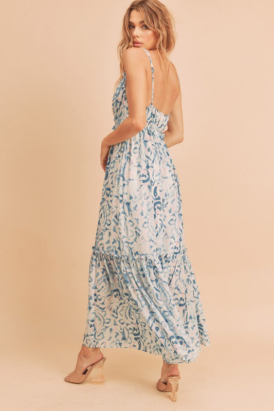 Davia Tiered Floral Maxi Dress Aemi + Co   