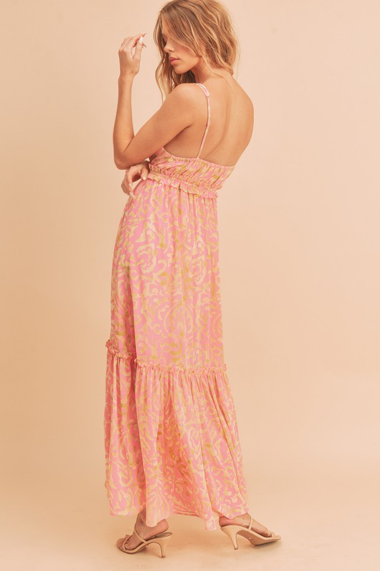 Davia Tiered Floral Maxi Dress Aemi + Co   