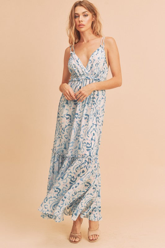 Davia Tiered Floral Maxi Dress Aemi + Co   