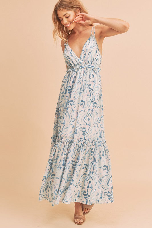 Davia Tiered Floral Maxi Dress Aemi + Co   