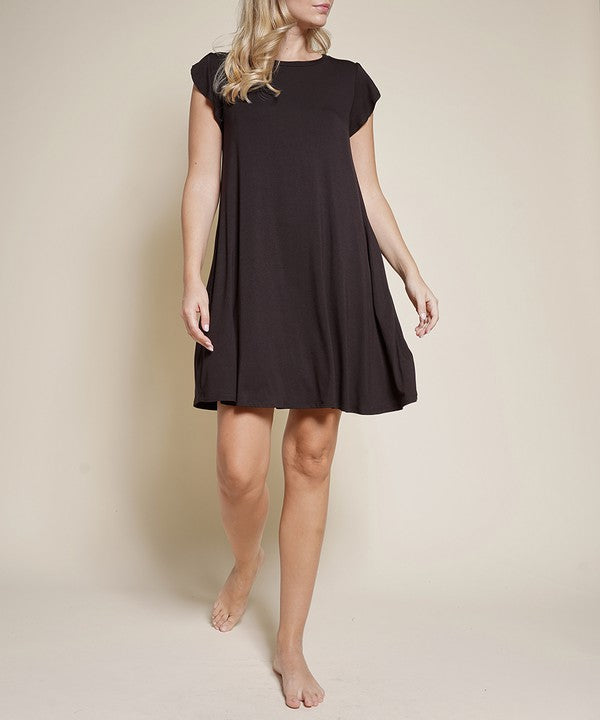 Bamboo Tulip Sleeve Dress Fabina   