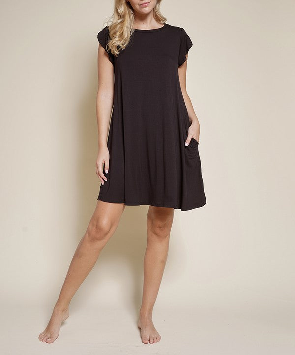 Bamboo Tulip Sleeve Dress Fabina   