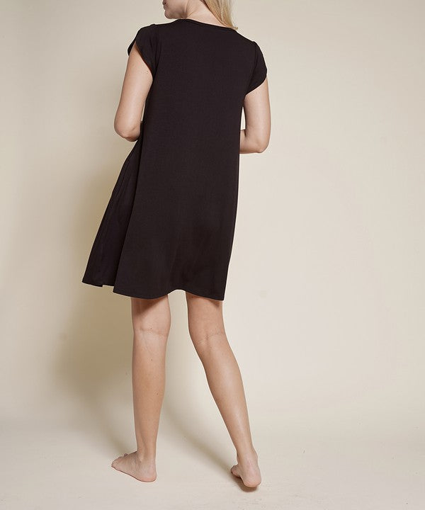 Bamboo Tulip Sleeve Dress Fabina   