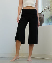 Bamboo Gaucho Pants Fabina BLACK S 