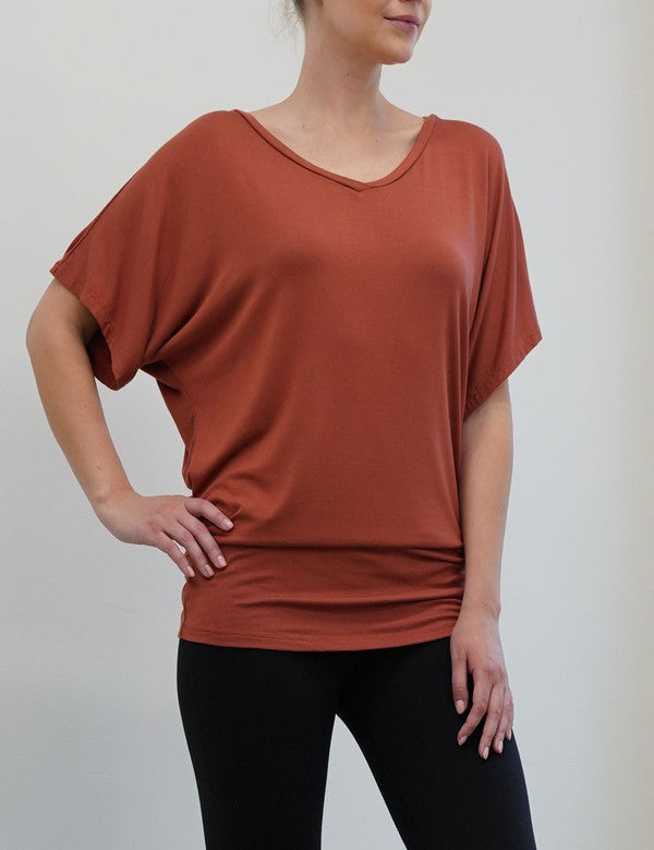 Bamboo Dolman Sleeve Tunic Top Fabina   