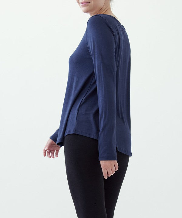 Bamboo Classic Long Sleeve Relaxed Top Fabina   