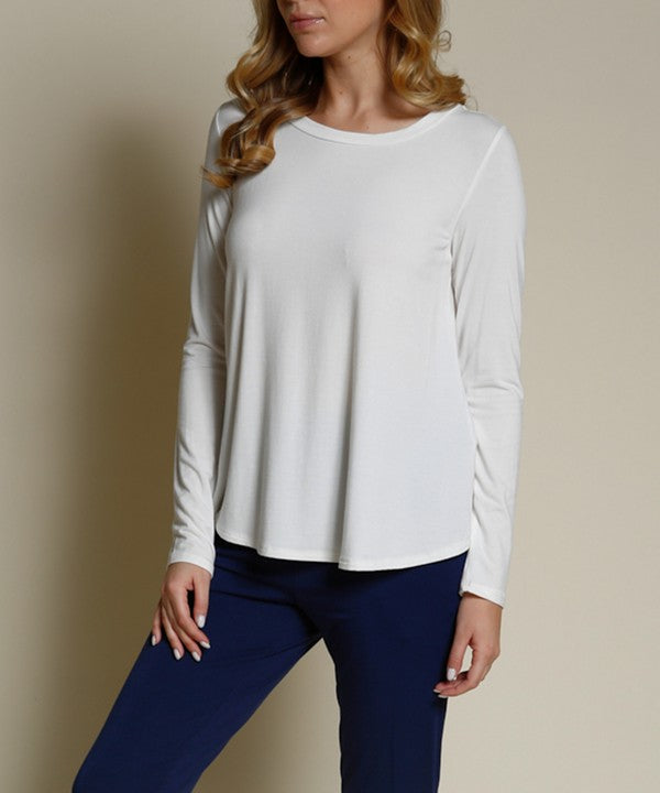 Bamboo Classic Long Sleeve Relaxed Top Fabina   