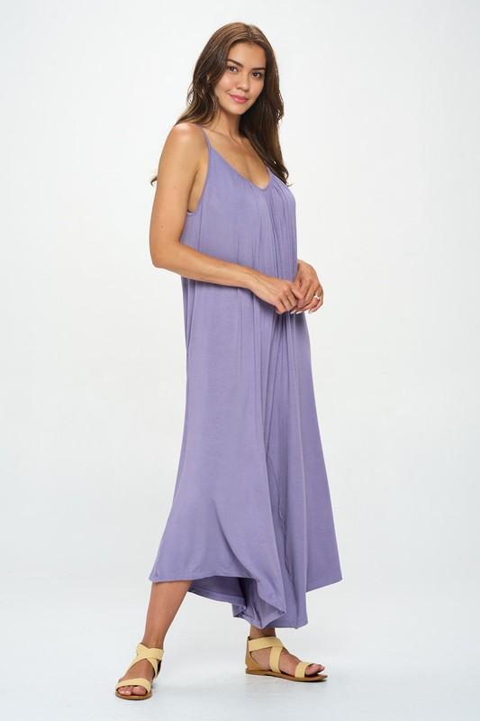 Lavender Modal Spandex Soft Knit Jumpsuit Renee C.   