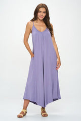 Lavender Modal Spandex Soft Knit Jumpsuit Renee C.   