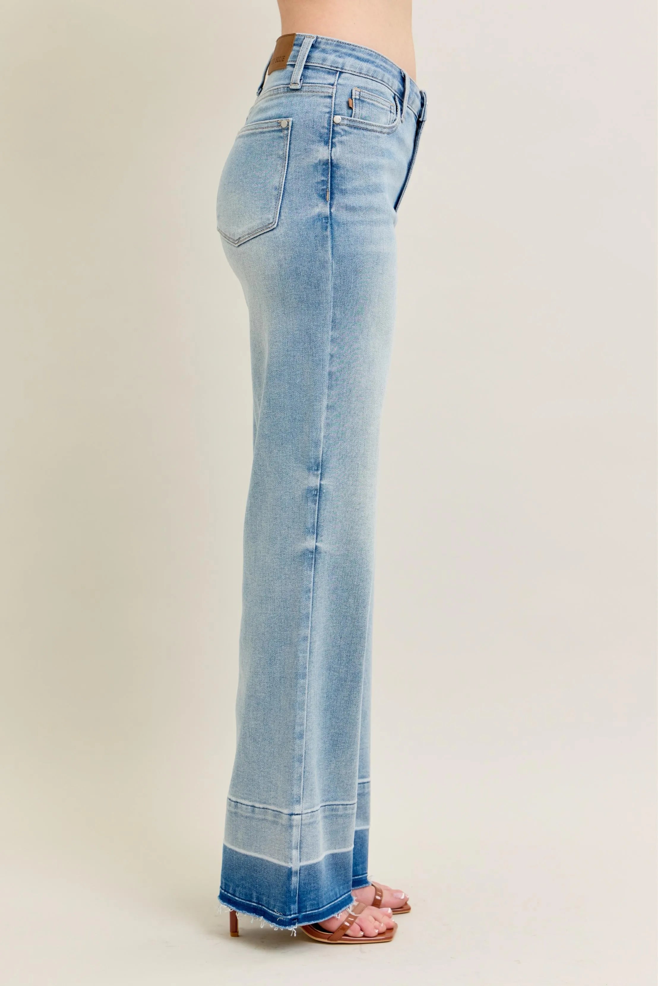 Release Hem Wide Leg Jeans With Plus Size Judy Blue