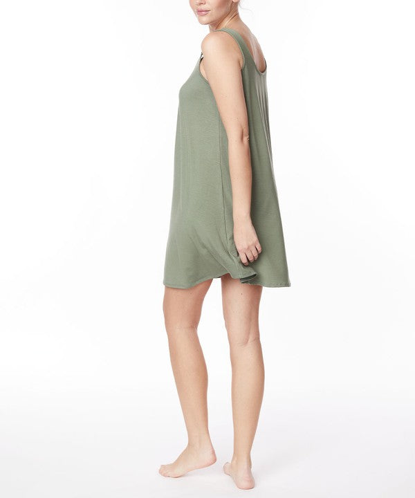 Bamboo Pajama Casual Cami Dress Fabina   