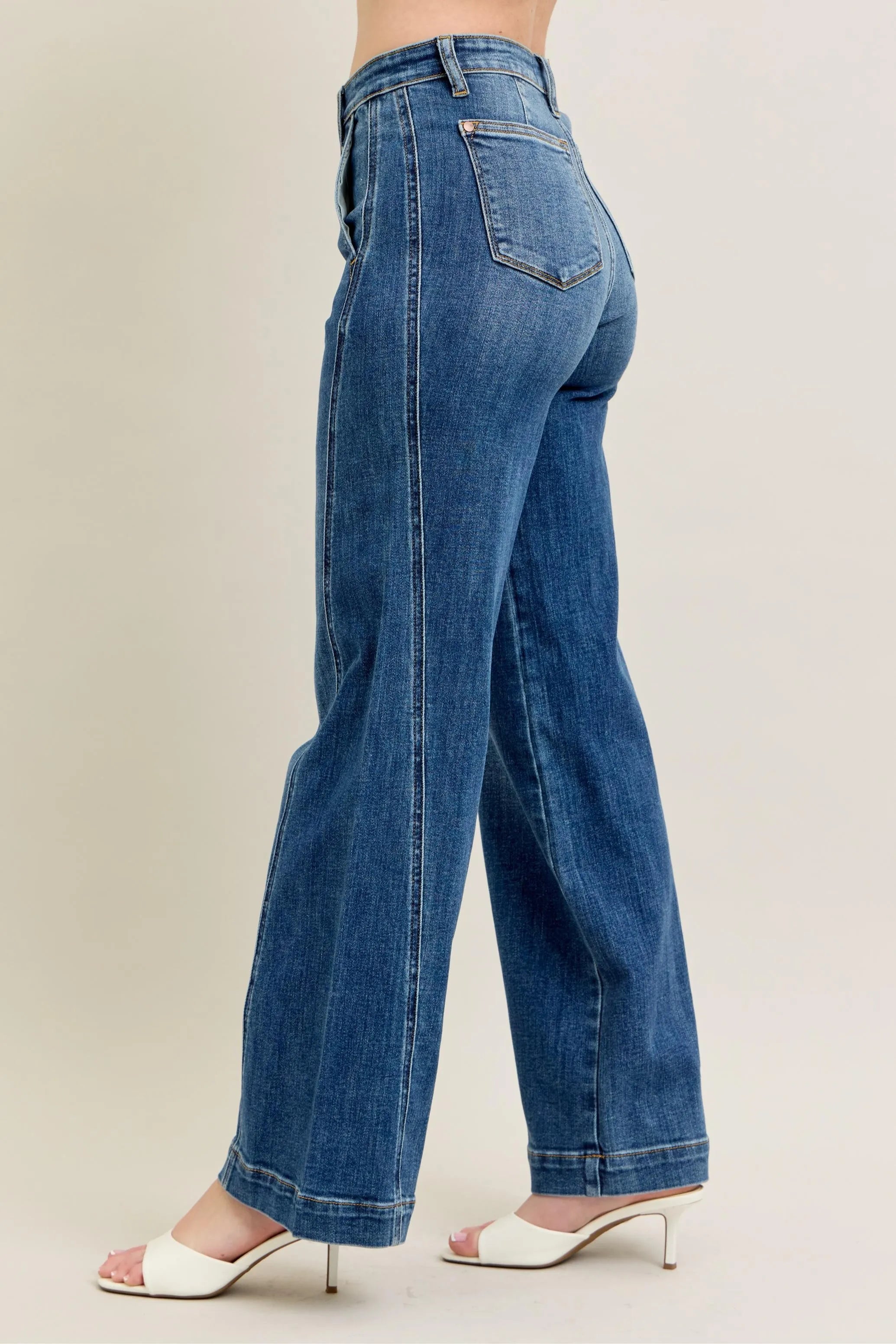 High Waist Wide Leg Jeans With Plus Size Judy Blue