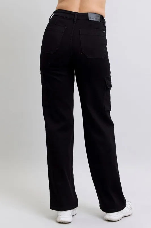 High Waist Cargo Wide Leg Jeans Judy Blue