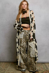 Open Front Crochet Longline Cardigan POL