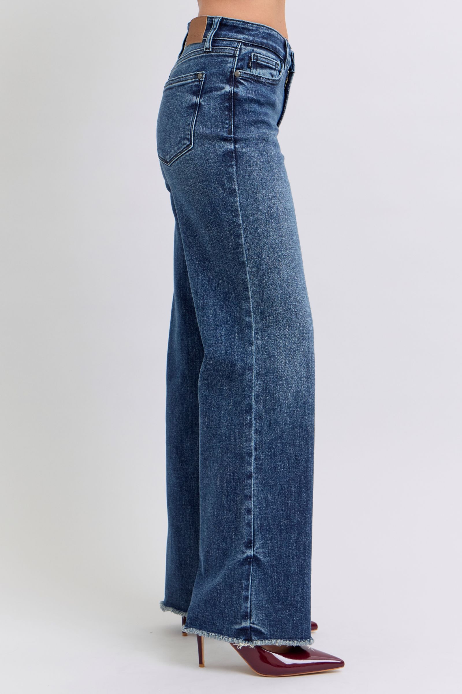 Raw Hem Mid Rise Jeans Judy Blue