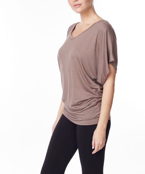 Bamboo Dolman Sleeve Tunic Top Fabina   