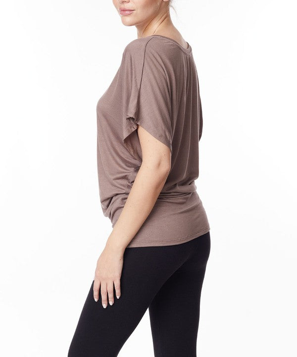 Bamboo Dolman Sleeve Tunic Top Fabina   