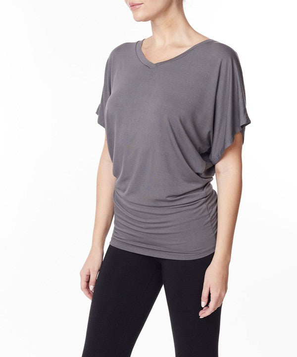 Bamboo Dolman Sleeve Tunic Top Fabina   