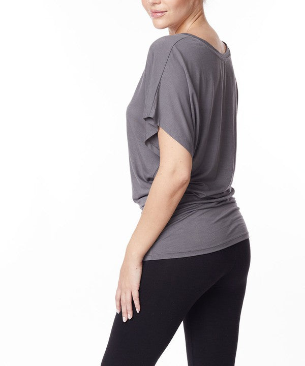 Bamboo Dolman Sleeve Tunic Top Fabina   