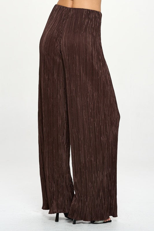 Brown Plisse High Waist Pants Renee C.   