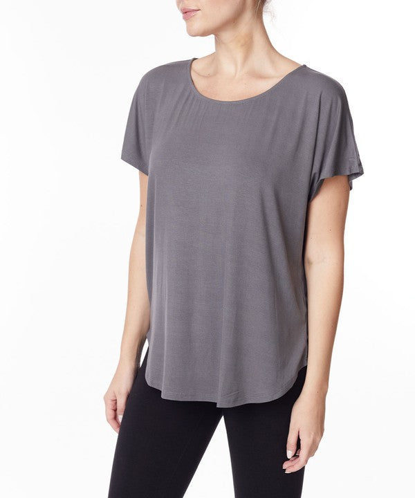 Bamboo Casual Dolman Sleeve Top Fabina   