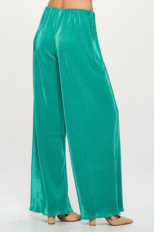 Green Plisse High Waist Pants Renee C.   