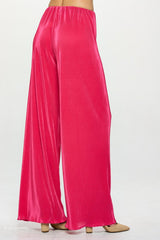 Fuchsia Plisse High Waist Pants Renee C.   