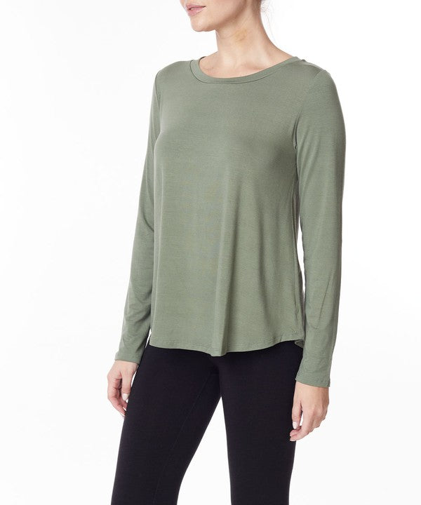 Bamboo Classic Long Sleeve Relaxed Top Fabina   