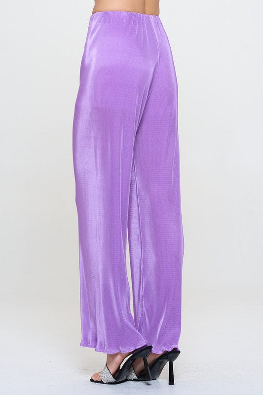 Lavender Plisse High Waist Pants Renee C.   