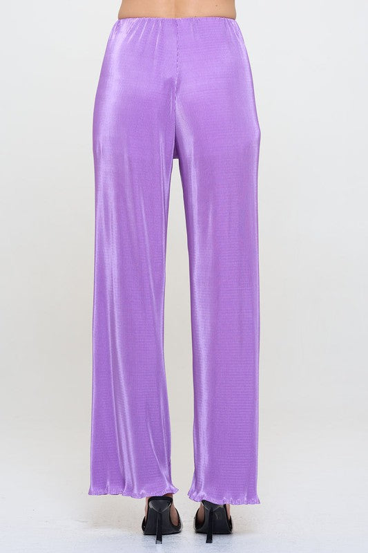 Lavender Plisse High Waist Pants Renee C.   