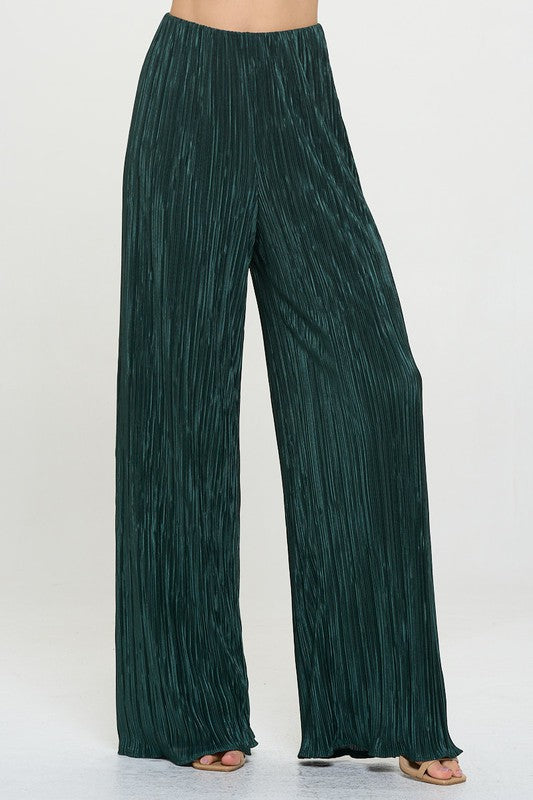 Green Plisse High Waist Pants Renee C.   