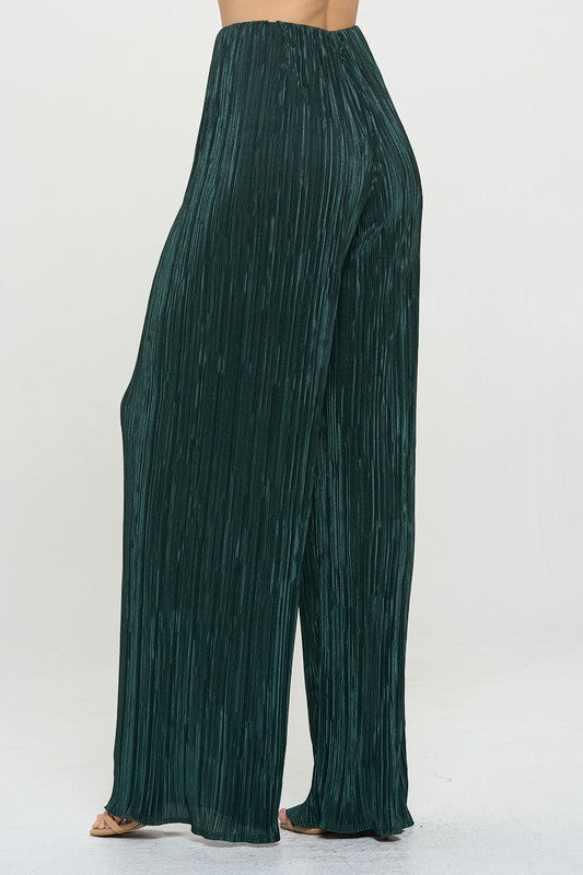 Green Plisse High Waist Pants Renee C.   