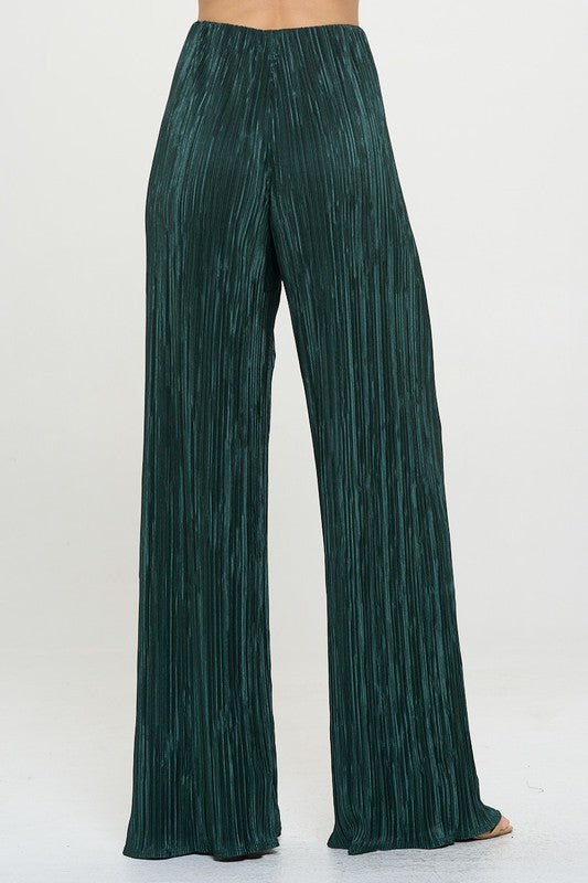 Green Plisse High Waist Pants Renee C.   