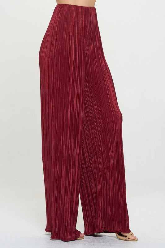 Red Plisse High Waist Pants Renee C.   