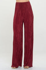 Red Plisse High Waist Pants Renee C. RD S 